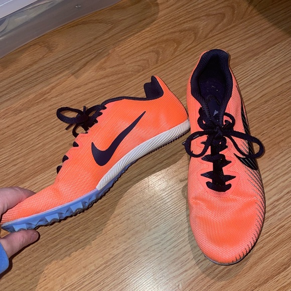 Neon orange and purple Nike running spikes (zoom rival) - Picture 4 of 7